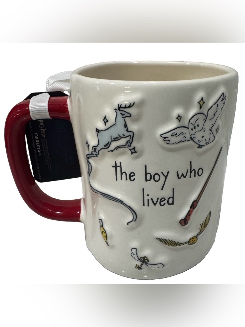Rae Dunn “Harry Potter” Coffee Mug “The Boy Who Lived” w/Movie Magical Icons NWT